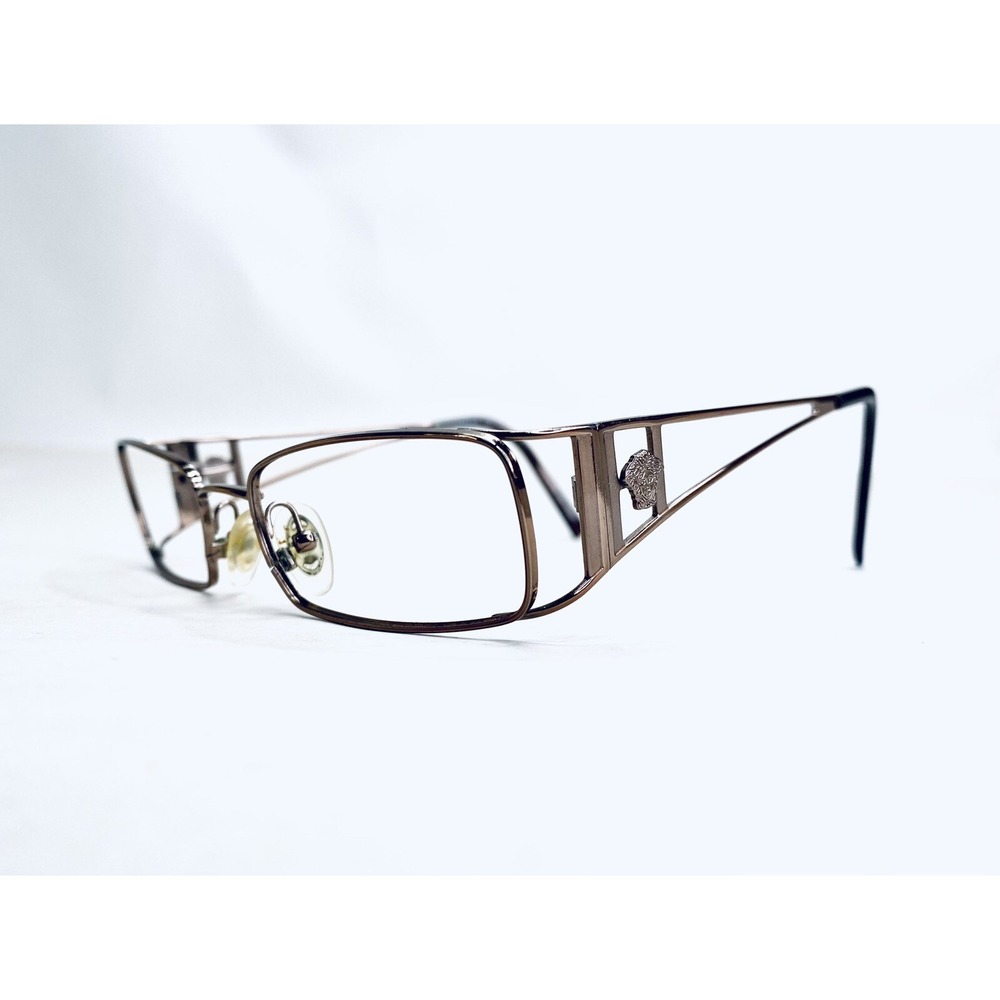 Versace Gold Metal Rectangular Medusa Glasses Tortoise MOD 1111 1013 49 17 135